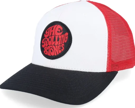 The Rolling Stones Patch White/Scarlet Trucker - The Rolling Stones