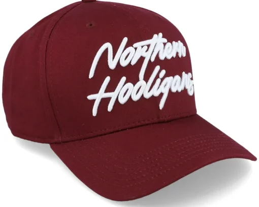 The Script Cap Maroon Adjustable - Northern Hooligans