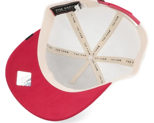 The Suede Snow Leopard Micro Suede White/Red A-Frame Trucker - Goorin Bros.