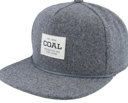 The Uniform Cap Charcoal Flannel Snapback - Coal