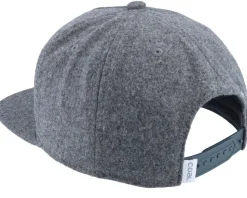 The Uniform Cap Charcoal Flannel Snapback - Coal
