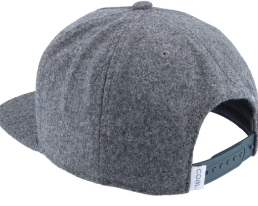 The Uniform Cap Charcoal Flannel Snapback - Coal