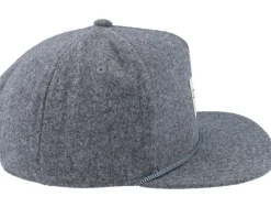 The Uniform Cap Charcoal Flannel Snapback - Coal