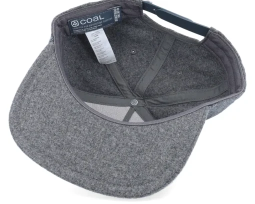 The Uniform Cap Charcoal Flannel Snapback - Coal