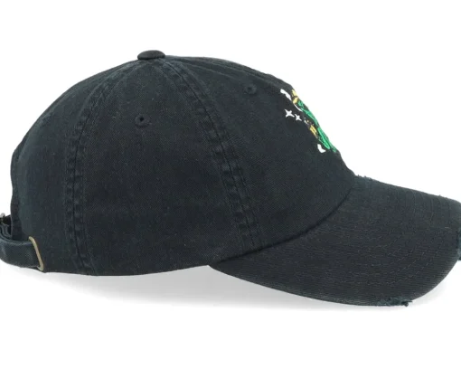 Thug Alien With Guns Black Destroyed Dad Cap - Abducted