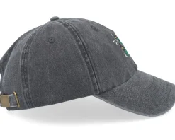 Thug Alien With Guns Washed Black Dad Cap - Abducted
