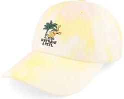 Tie Dye Curved Bill Jockey Tropical Peach Dad Cap - Vans