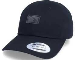 Tiny Charcoal Bent Rod Patch Black Dad Cap - Skillfish