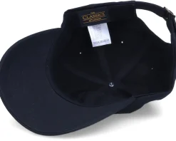 Tiny Charcoal Bent Rod Patch Black Dad Cap - Skillfish