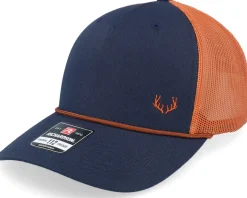 Tiny Deer Antlers Navy/Orange/Dark Orange Rope Trucker - Hunter