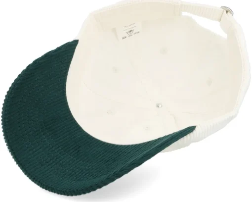 Tiny Mahi Mahi Corduroy White/Dark Forest Dad Cap - Skillfish