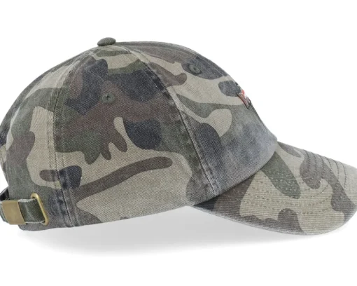 Tiny Rainbow Trout Fish Vintage Washed Jungle Camo Dad Cap - Skillfish