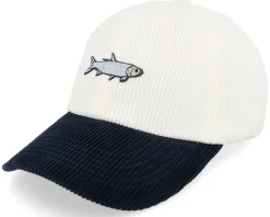 Tiny Tarpon Corduroy Off White/Navy Dad Cap - Skillfish