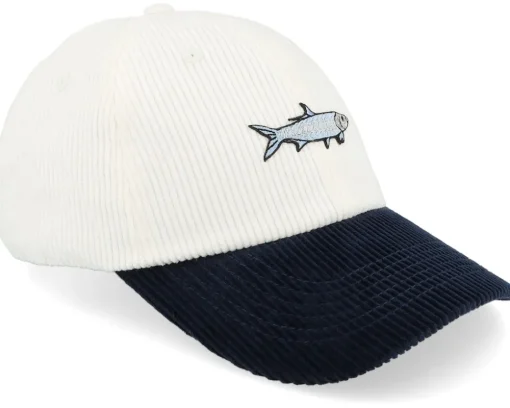 Tiny Tarpon Corduroy Off White/Navy Dad Cap - Skillfish