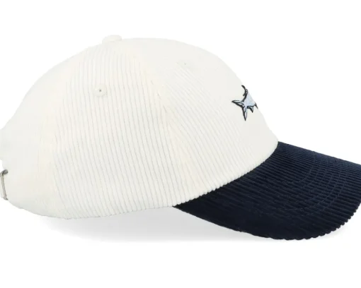 Tiny Tarpon Corduroy Off White/Navy Dad Cap - Skillfish