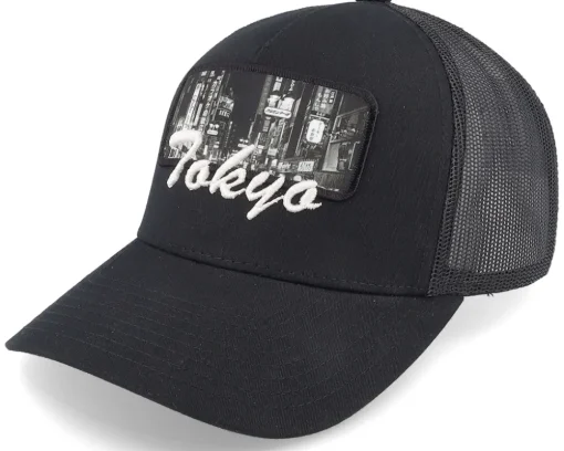 Tokyo 3d & Patch Black Trucker - Bacpakr
