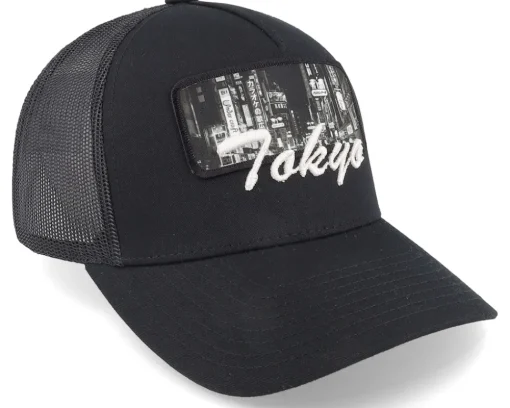 Tokyo 3d & Patch Black Trucker - Bacpakr