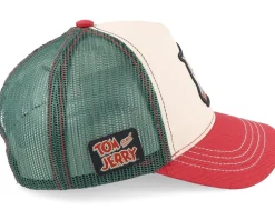 Tom & Jerry Beige/Green/Red Trucker - Capslab