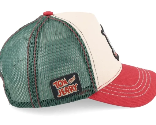 Tom & Jerry Beige/Green/Red Trucker - Capslab