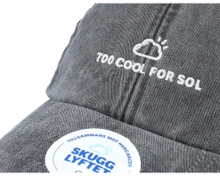 Too Cool For Sol Black Washed Dad Cap - Hatstore
