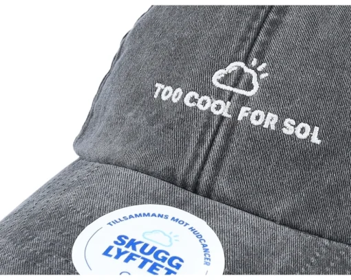 Too Cool For Sol Black Washed Dad Cap - Hatstore