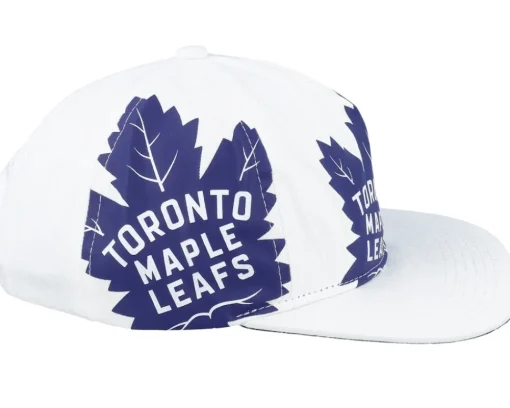 Toronto Maple Leafs In Your Face Deadstock White Snapback - Mitchell & Ness
