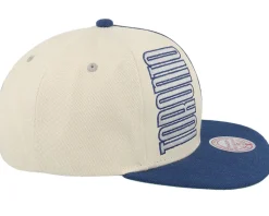 Toronto Maple Leafs Pop Panel Off White/Blue Snapback - Mitchell & Ness
