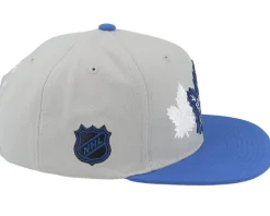 Toronto Maple Leafs Triple Up Grey/Blue Snapback - Mitchell & Ness