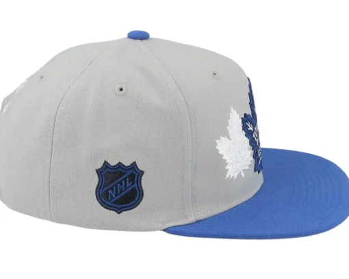 Toronto Maple Leafs Triple Up Grey/Blue Snapback - Mitchell & Ness