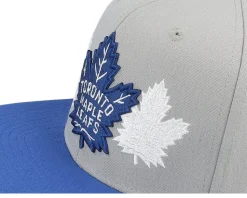 Toronto Maple Leafs Triple Up Grey/Blue Snapback - Mitchell & Ness