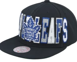 Toronto Maple Leafs Varsity Bust Black Snapback - Mitchell & Ness