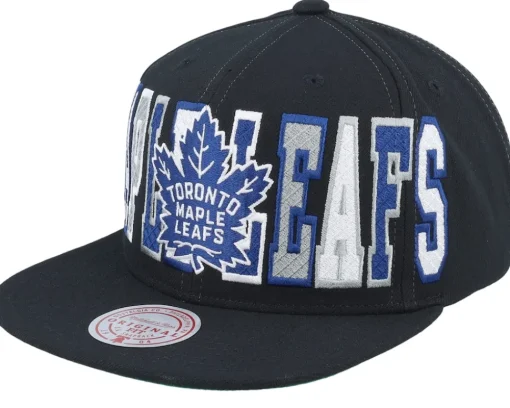 Toronto Maple Leafs Varsity Bust Black Snapback - Mitchell & Ness