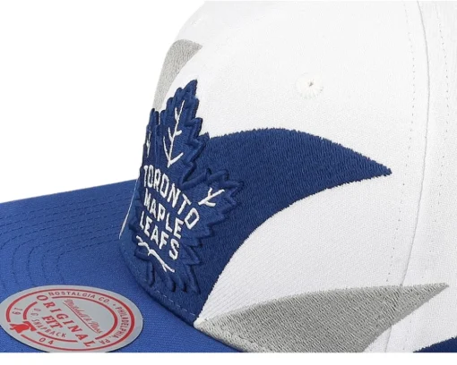Toronto Maple Leafs Vintage Sharktooth White/Blue Snapback - Mitchell & Ness