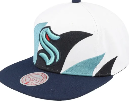 Toronto Maple Leafs Vintage Sharktooth White/Blue Snapback - Mitchell & Ness