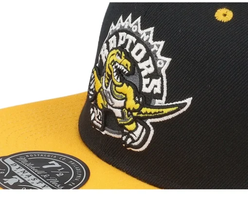 Toronto Raptors Yellow Toe Black/Yellow Fitted - Mitchell & Ness