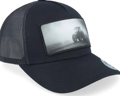 Tractor Black & White Patch Black A-Frame Trucker - Iconic
