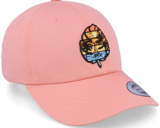 Tropical Leaf Summer Sunset Pink Dad Cap - Iconic