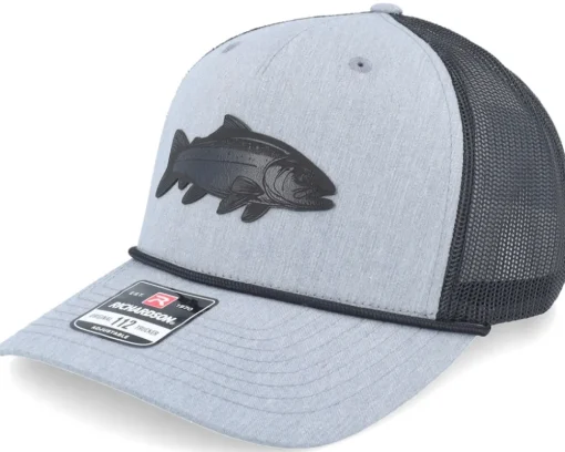Trout Figure 112fpr Heather Grey/Black/Black Rope A-Frame Trucker - Skillfish