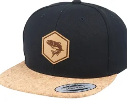 Trout Fish Patch Black/Cork Snapback - Skillfish