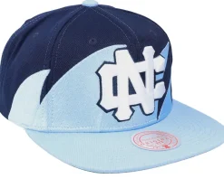 University of N.Carolina Sharktooth Navy/Light Blue Snapback - Mitchell & Ness