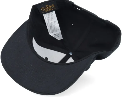 Usa Map Flag Black Patch Black Snapback - Iconic