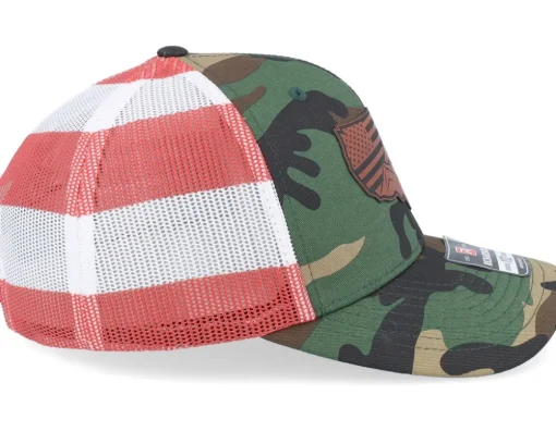 Usa Map Flag Brown Patch Camo/Stars & Stripes Trucker - Iconic