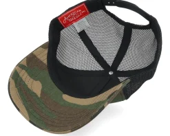 USA Twill Valin Ptch Black/Camo Trucker - American Needle