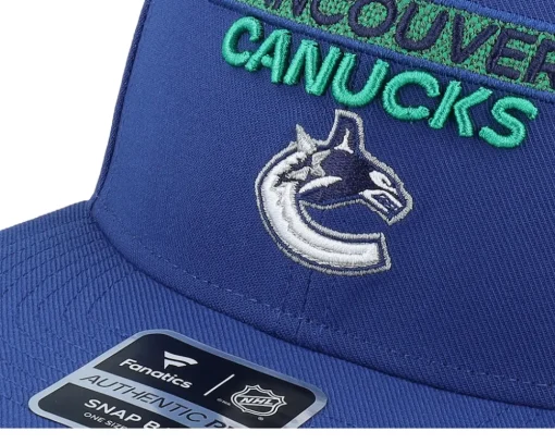 Vancouver Canucks Authentic Pro Rink Prime Blue Snapback - Fanatics