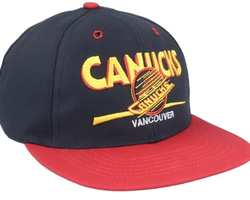Vancouver Canucks Classic NHL Vintage Black/Red Snapback - Twins Enterprise