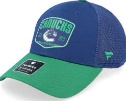 Vancouver Canucks Meshback Blue/Kelly Green Trucker - Fanatics