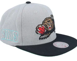 Vancouver Grizzlies Melt Stitch Wool Grey/Black Snapback - Mitchell & Ness