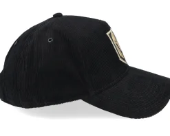Vegas Golden Knights Corduroy Valin Black A-frame Adjustable - American Needle