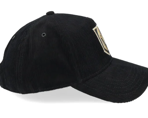 Vegas Golden Knights Corduroy Valin Black A-frame Adjustable - American Needle