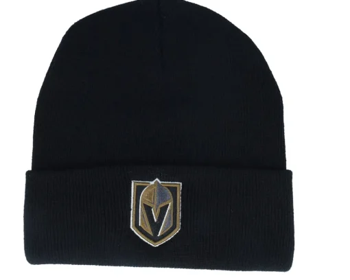 Vegas Golden Knights Terrain Knit Solid Black Cuff - American Needle